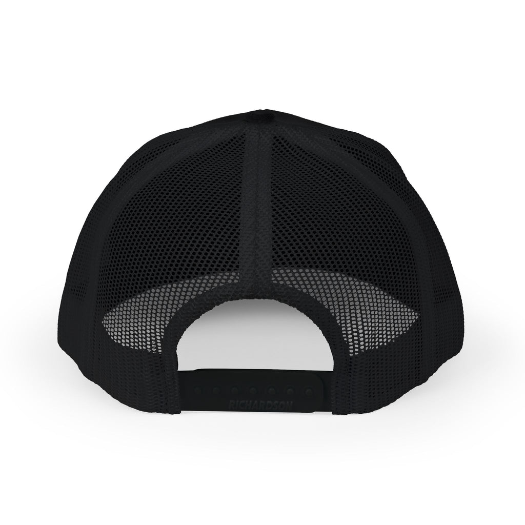PS Shield Snapback Trucker Cap — Embroidered Logo Mesh Baseball Hat