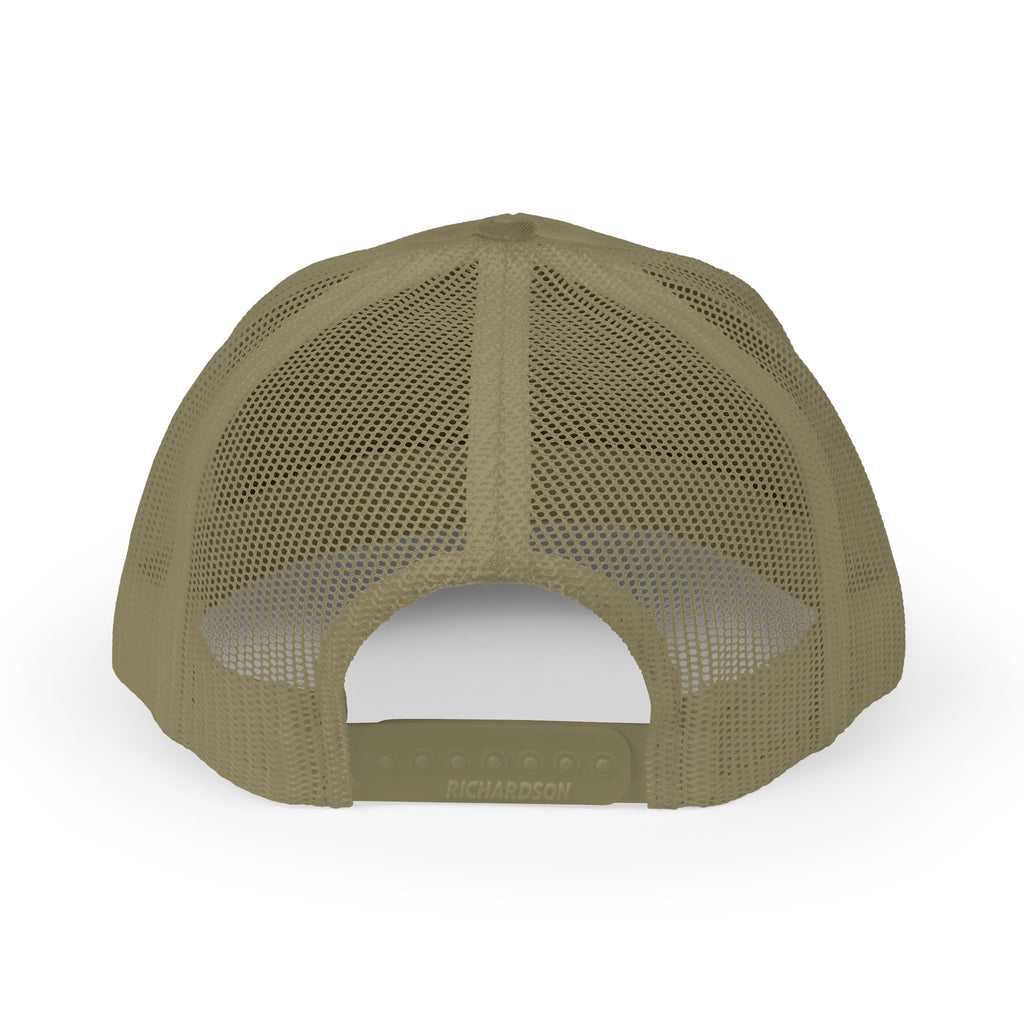 PS Shield Snapback Trucker Cap — Embroidered Logo Mesh Baseball Hat